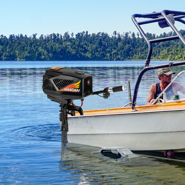 HANGKAI Outboard Motor Boat Engine, Short Shaft Electric Outboard Trolling Motor Fishing Boat Engine